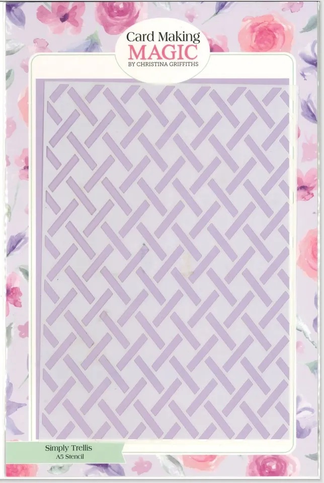 Simply Trellis Super Slimline Boxes A5 Stencil by Card Making Magic