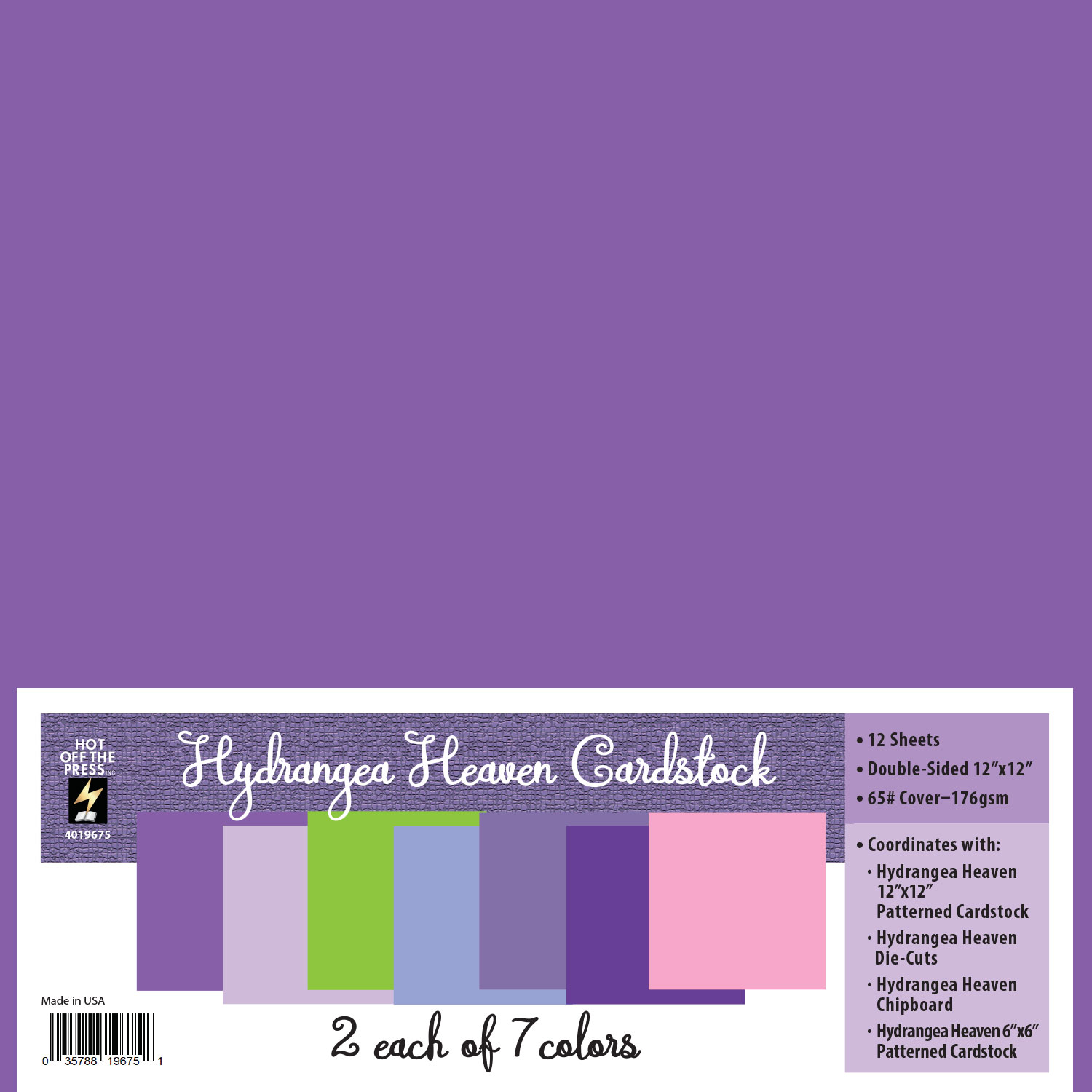 Hydrangea Heaven 12x12 Cardstock