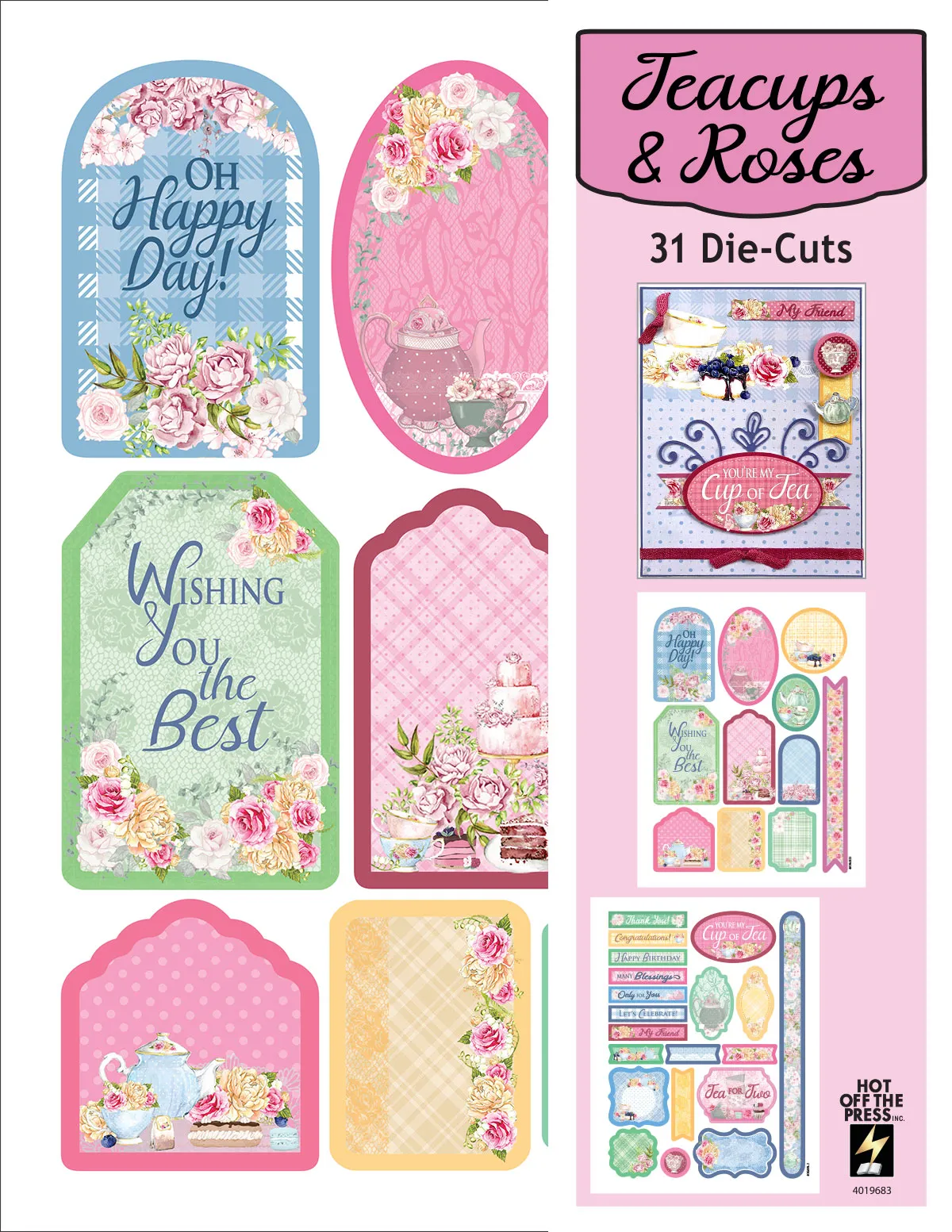 Teacups & Roses Die-Cuts