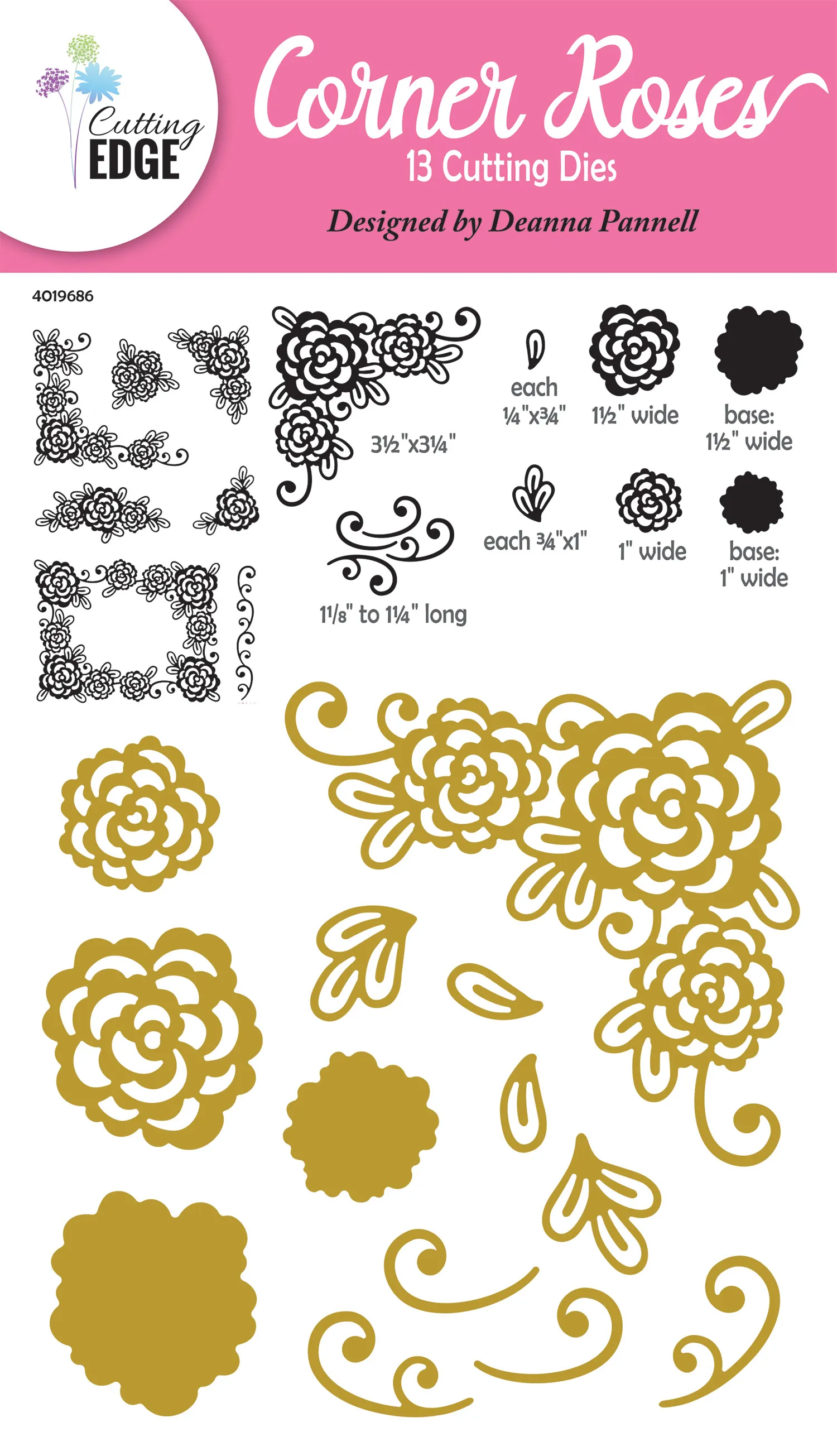 Corner Roses Cutting Dies