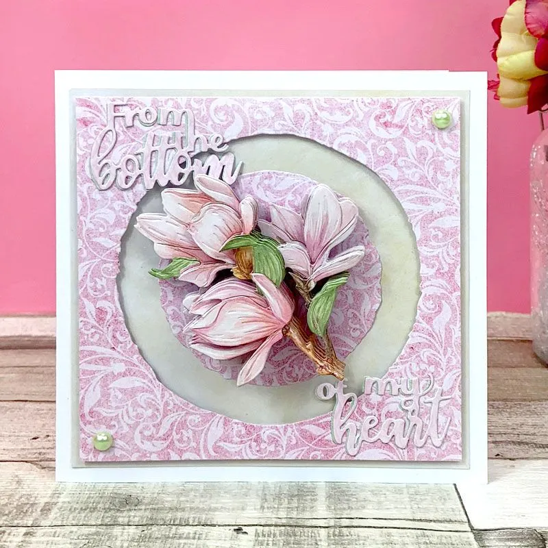 Magnolia Floral Favourites Snippables Moonstone Dies