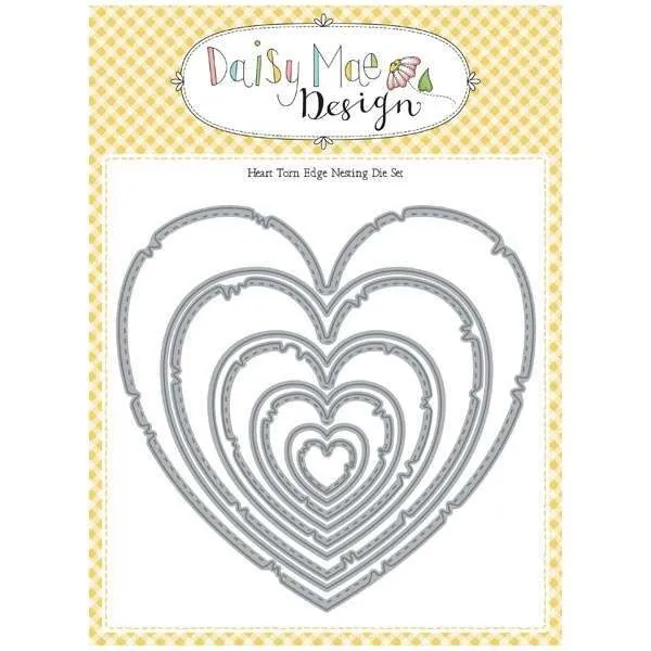 Nested Hearts Torn Edge Dies Set of 9
