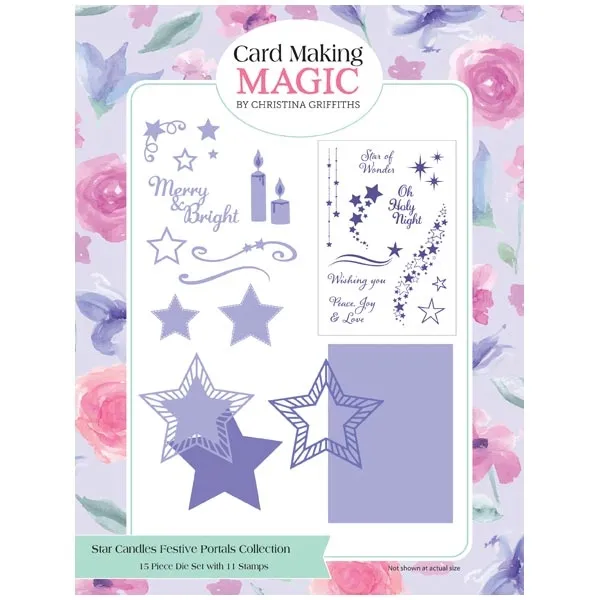 Star Candles Die Stamp Combo Festive Portals by Card Making Magic