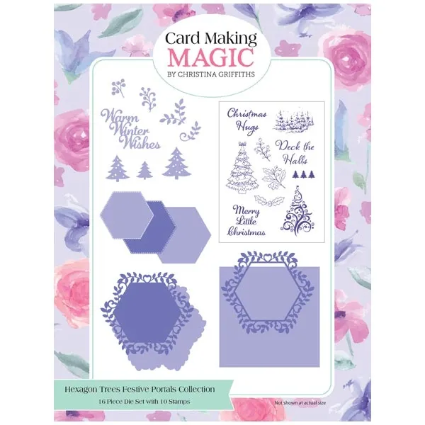 Hexagon Trees Die Stamp Combo Festive Portals by Card Making Magic