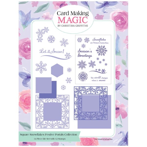 Square Snowflakes Die Stamp Combo Festive Portals by Card Making Magic