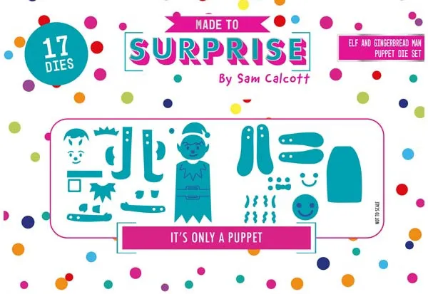 Elf & Gingerbread Man It's Only a Puppet Die Set by Made to Surprise