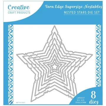 Stars Dies 8x8 Nested Torn Edge, 8 pieces