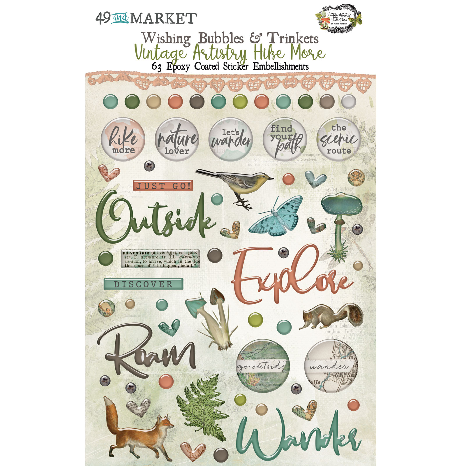 Hike More Wishing Bubbles and Trinkets Vintage Artistry