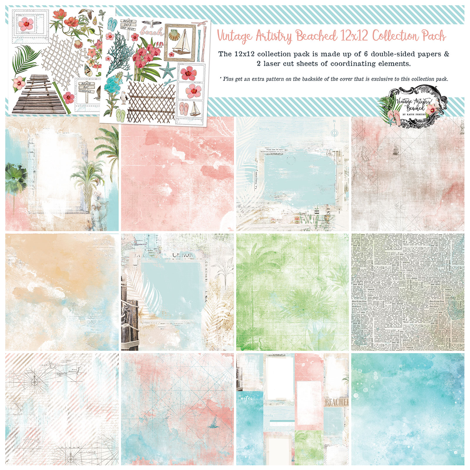 Beached 12x12 Collection Pack Vintage Artistry