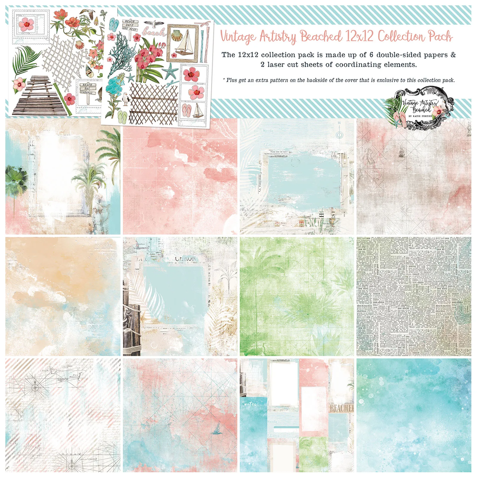 Beached 12x12 Collection Pack Vintage Artistry