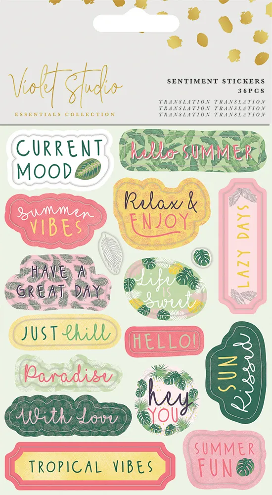 Tropical Sentiment Stickers, 2pk by Violet Studio