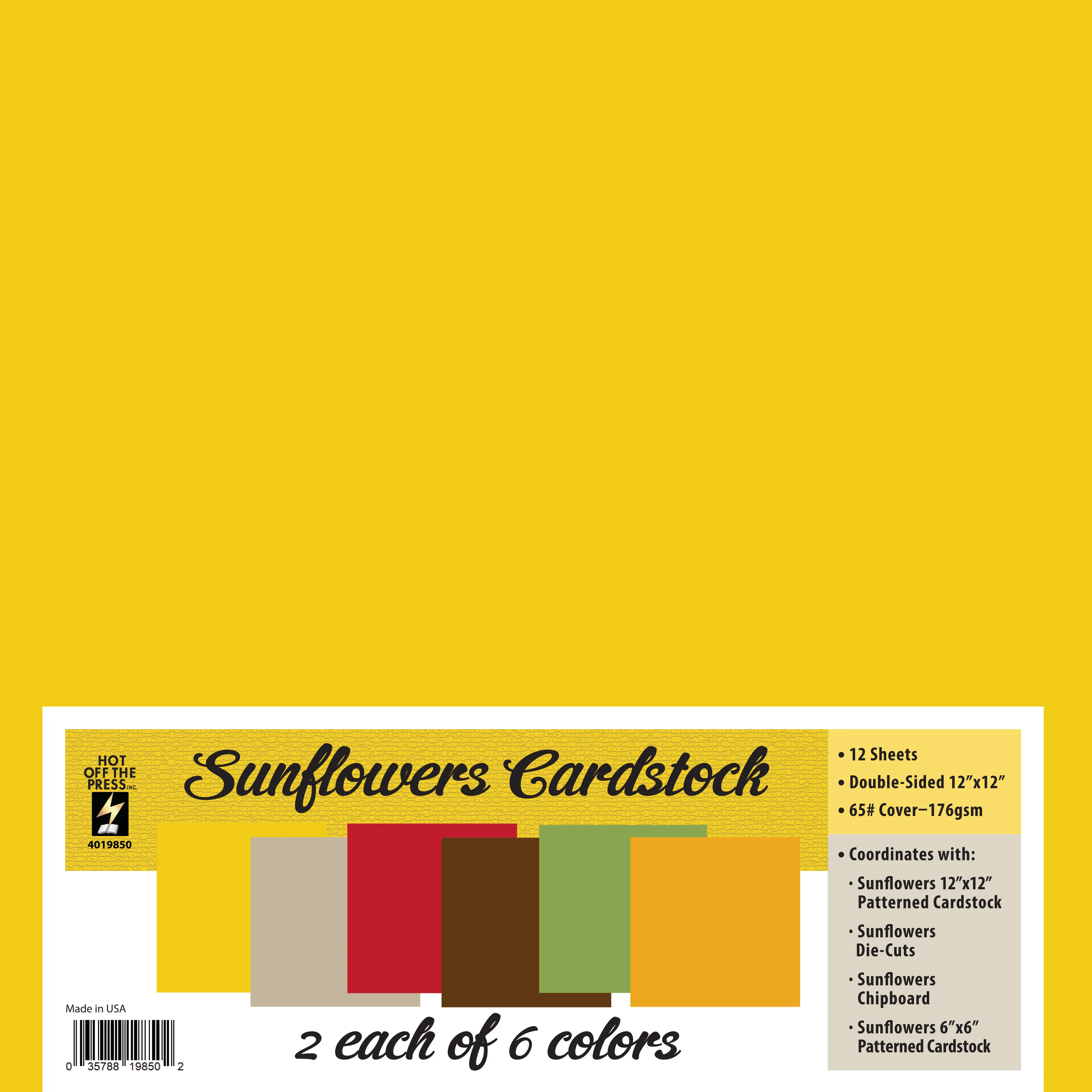 Sunflowers 12x12 Solid Cardstock