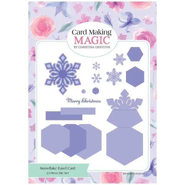 Easel Card Die Set 5.5x5.5 by Card Making Magic, Simply Snowflakes