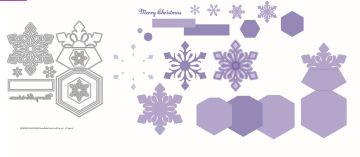 Easel Card Die Set 5.5x5.5 by Card Making Magic, Simply Snowflakes