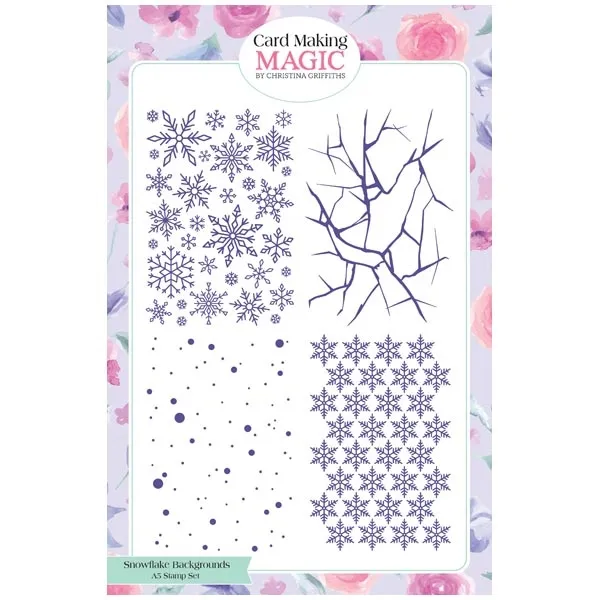 Snowflake Backgrounds A5 Stamp Set by Card Making Magic, Simply Snowflakes