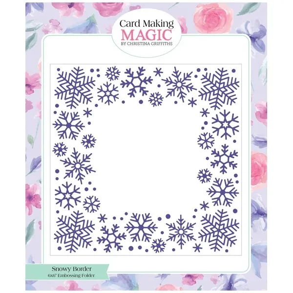 Snowy Border 6x6 Embossing Folder by Card Making Magic, Simply Snowflakes
