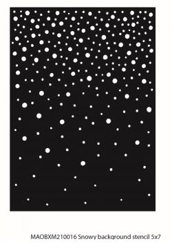 Snow Background 5x7 Stencil by Card Making Magic, Simply Snowflakes