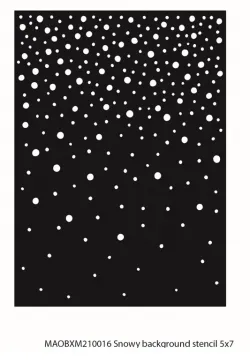 Snow Background 5x7 Stencil by Card Making Magic, Simply Snowflakes