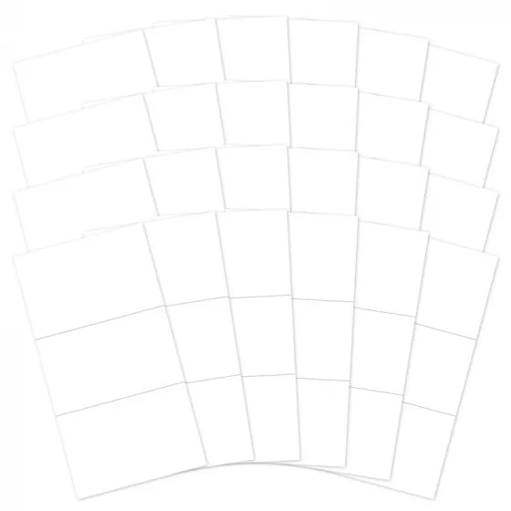 Tri-Panel 6x4 Card Blanks & Envelopes, 24 pieces