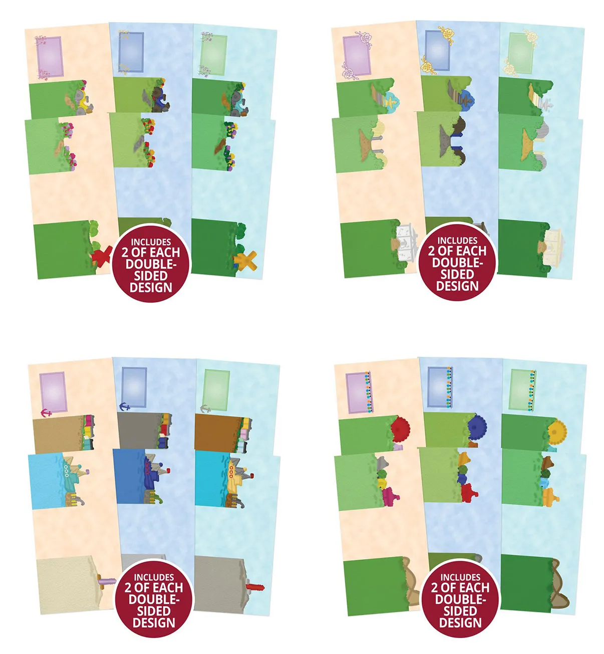 Happy Places Set the Scene Z-Fold Cards