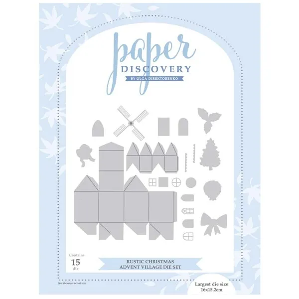 Advent Village Rustic House Die Set, Rustic Christmas by Paper Discovery&nbsp;