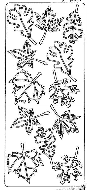 Leaves Copper Peel Off Stickers