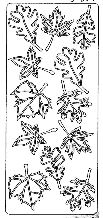 Leaves Gold Peel Off Stickers