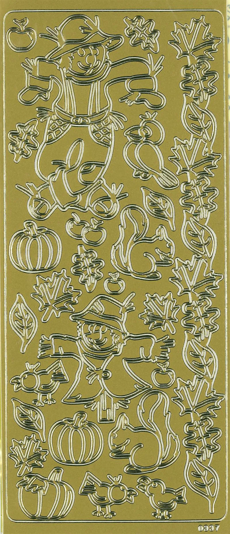 Scarecrows Gold Peel Off Stickers