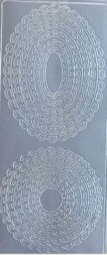 Round & Oval Frames Silver Peel Off Stickers