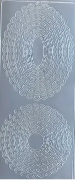 Silver Oval & Circle Nestabilities 6 Peel Off Stickers