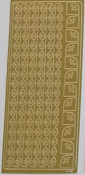 Lace Borders Gold Peel Off Stickers