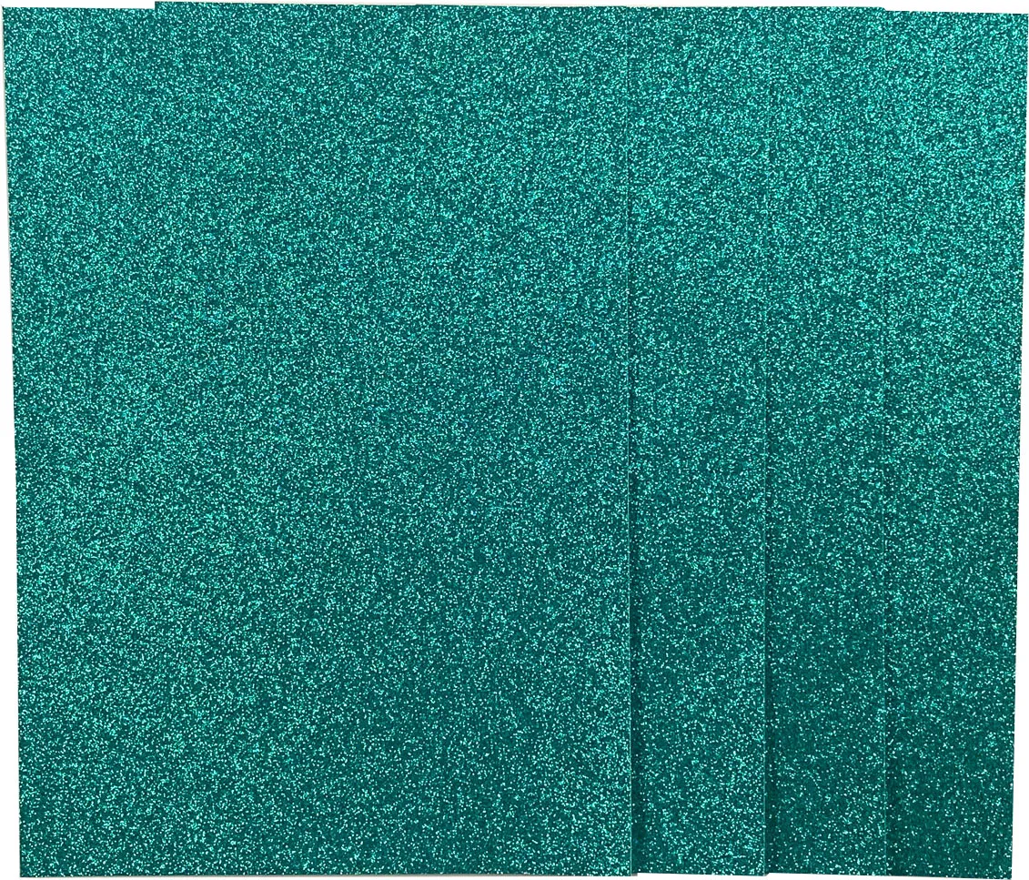 Teal Glitter Cardstock, 250gsm, 4 Sheets