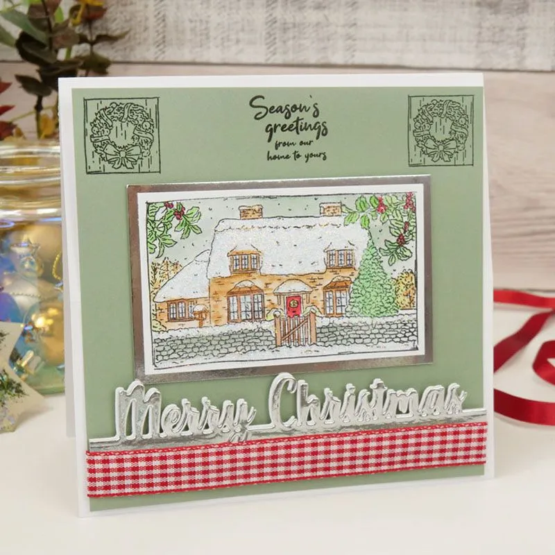 Snowy Cottage A6 Stamp Set For the Love of Stamps