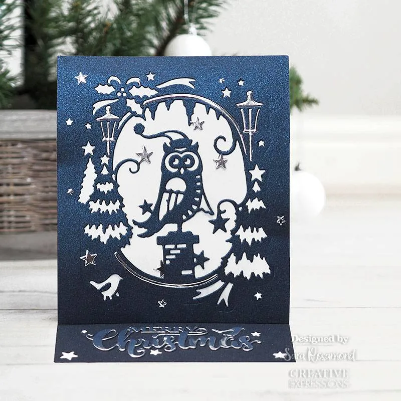 Santa Owl Scene Craft Die by Creative Expressions Paper Cuts