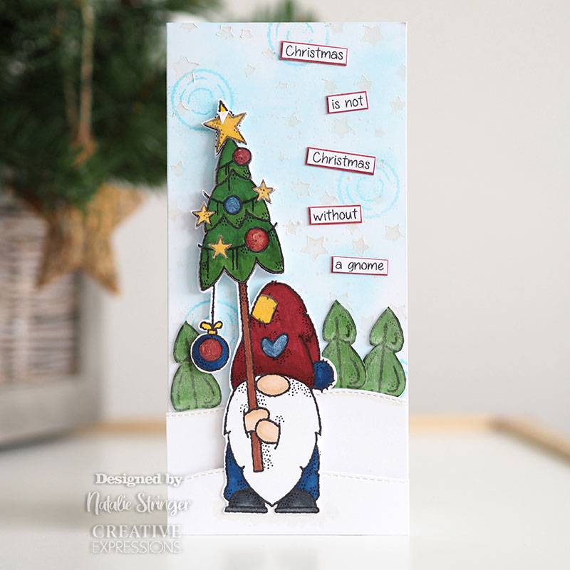 Tall Tree Gnome  Clear Stamp by Woodware