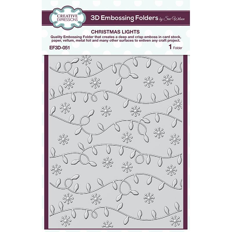 Christmas Lights 3D Embossing Folder by Creative Expressions