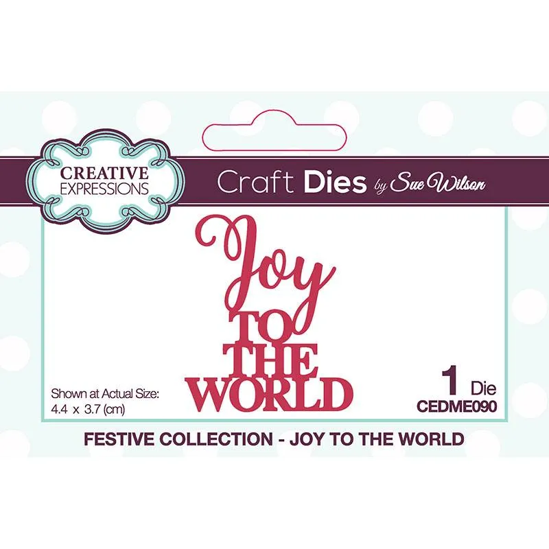 Joy To The World Craft Die Creative Expressions Sue Wilson Mini Expressions