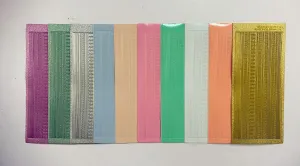 Pearl & Pastel Thin Line Dazzles™ Stickers, 10 sheets