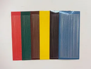 Primary Colors Thin Line Dazzles™ Stickers , 6 sheets