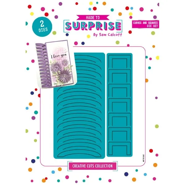 Curves and Squares Die Set Creative Cuts by Made to Surprise