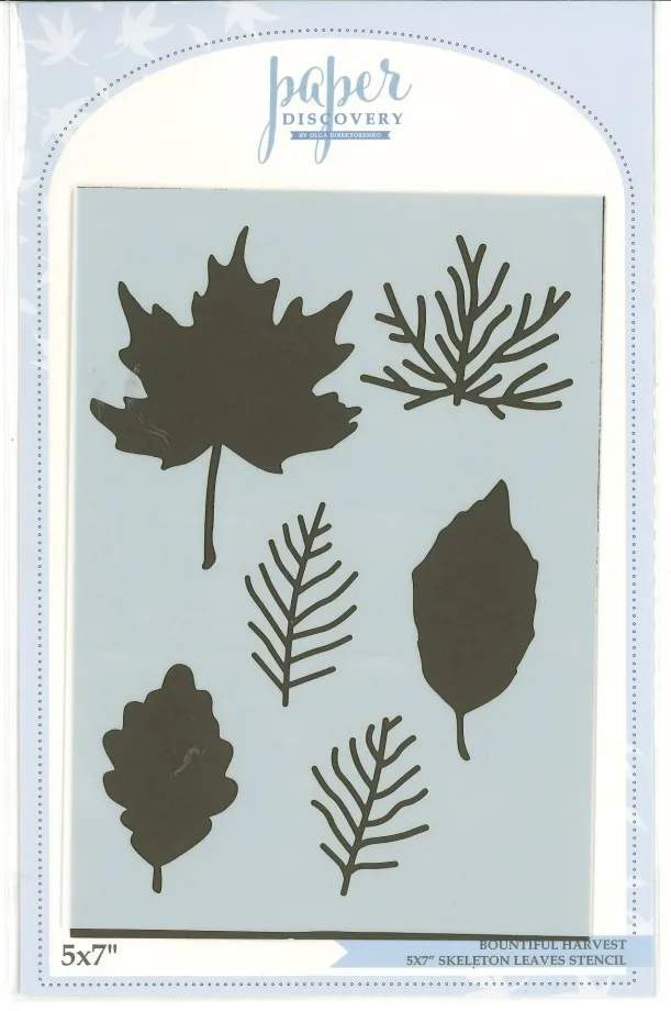 Skeleton Leaves Stencil Bountiful Harvest by Paper Discovery