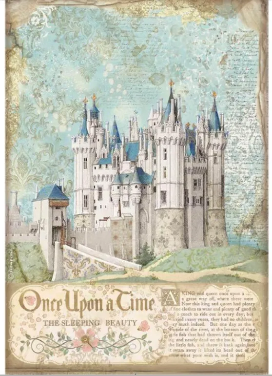 Sleeping Beauty castle A4 Rice paper
