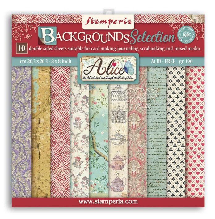 Alice 8x8 Backgrounds 10 sheets