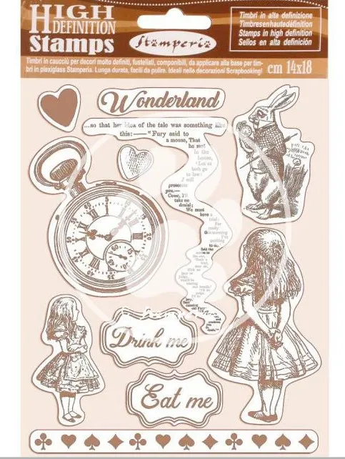 Alice in Wonderland Rubber Stamp