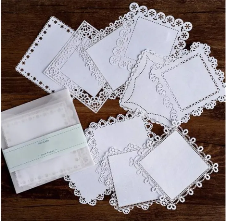 Square Lace Paper, 10 pieces