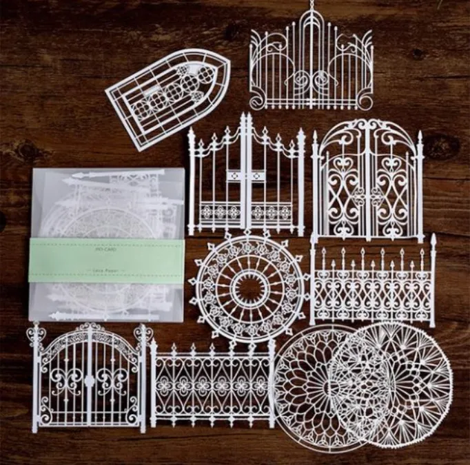 Arches & Gates Lace Paper, 10 pieces