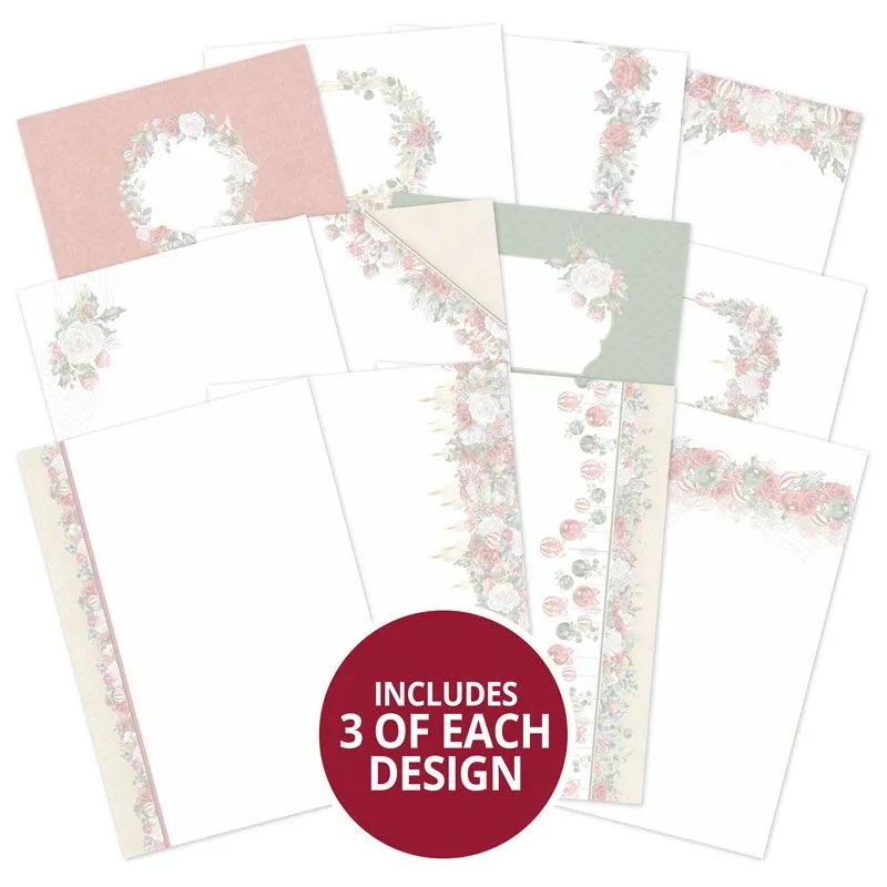 Festive Rose Luxury Card Inserts