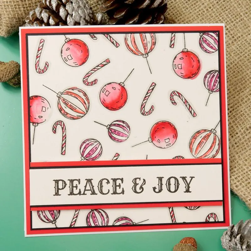 Rosy Foliage Border A5 Stamp Set by For the Love of Stamps