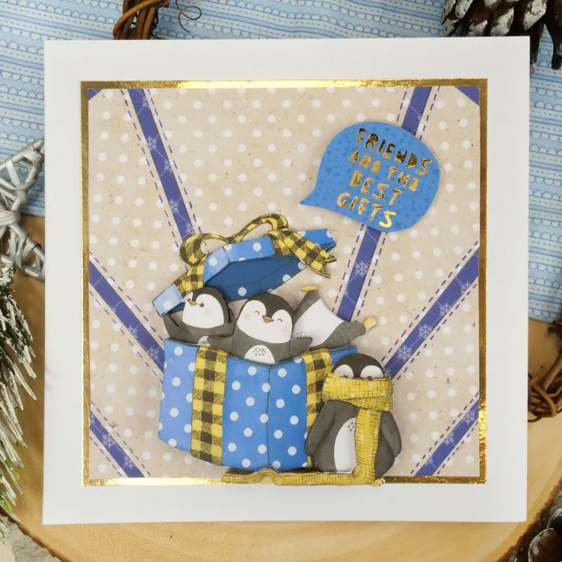 Penguins Snippables Christmas Cheer Moonstone Dies