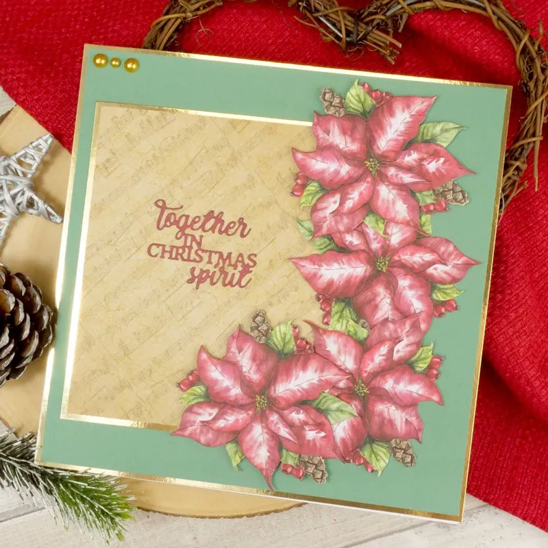 Poinsettia Snippables Christmas Cheer Moonstone Dies